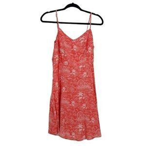 Old Navy Womens S Dress Slip Novelty Santa Monica Pier Ferris Wheel Print Coral